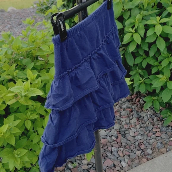 Mini Boden Navy triple ruffle sweatshirt skirt 11-12yrs - Picture 4 of 6